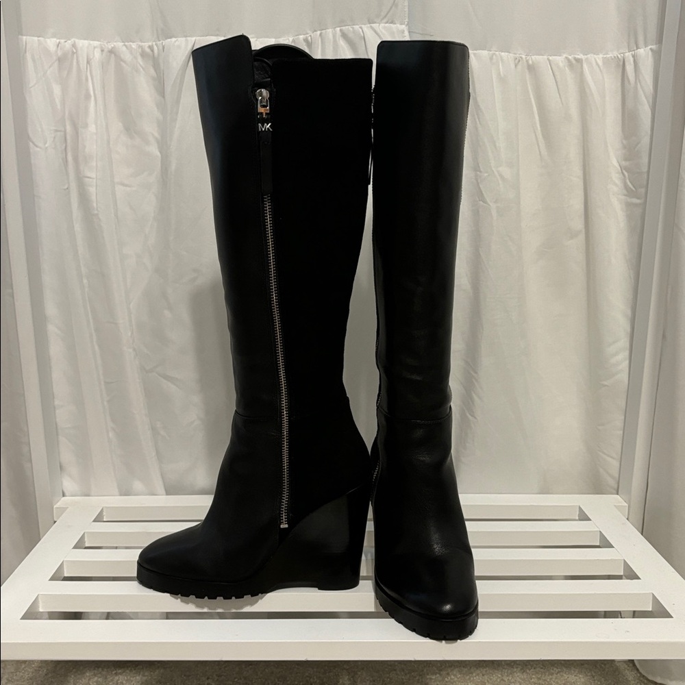 Michael Kors Black Heeled Boots (b2)